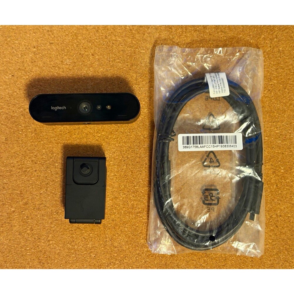 Logitech Brio V-U0040 USB-C 4K UHD Webcam 30fps Clip-On Mount Black/Gray